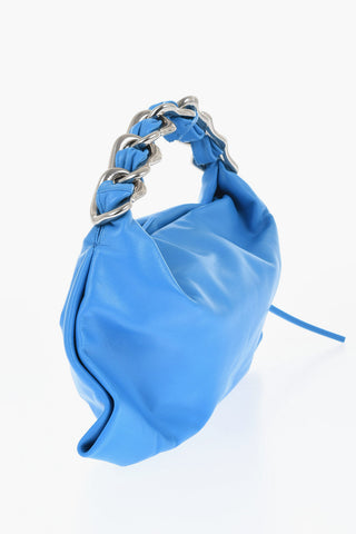 Leather Shoulder Bag With Chain