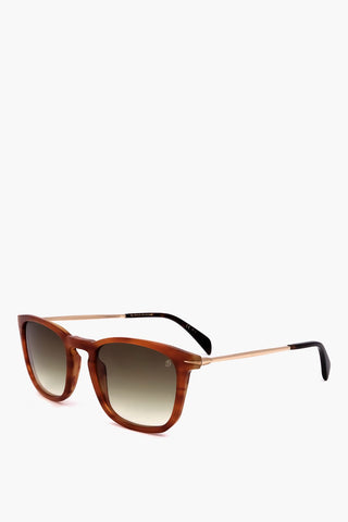 Tortoise-Wayfarer-Sonnenbrille mit verlaufsgetönten Gläsern