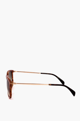 Tortoise-Wayfarer-Sonnenbrille mit verlaufsgetönten Gläsern