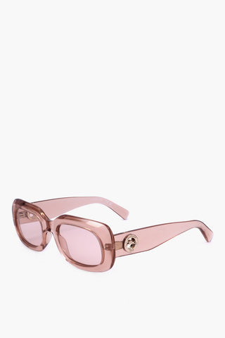Rectangular Sunglasses with Logoed Frame