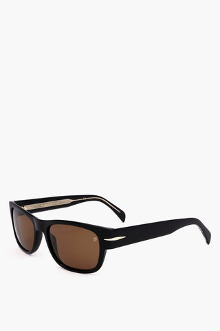 Wayfarer-Sonnenbrille mit orangefarbenen Gläsern