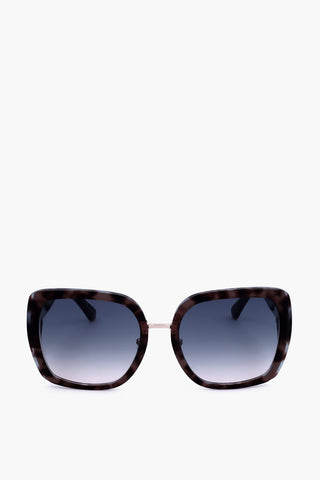Square Sunglasses with Tortoiseshell Frame