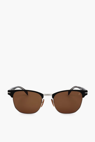 Clubmaster Sunglasses with Orange Lenses