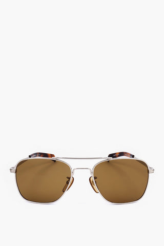 Aviator Sunglasses with Tortoiseshell Detail