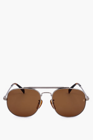 Aviator Sunglasses with Orange Lenses