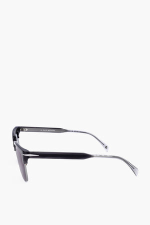 Clubmaster-Sonnenbrille mit marmoriertem Detail