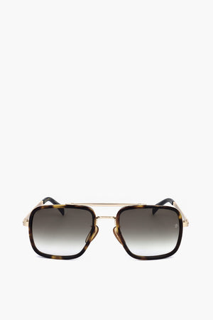 Tortoiseshell Aviator Sunglasses with Gradient Lenses