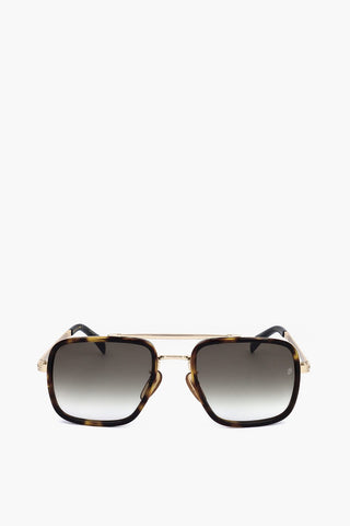 Tortoiseshell Aviator Sunglasses with Gradient Lenses