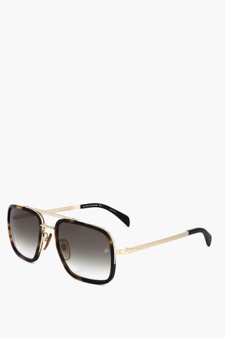 Tortoiseshell Aviator Sunglasses with Gradient Lenses