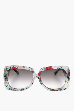 ERDEM Rectangular Sunglasses with Floral Frame