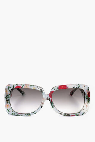 ERDEM Rectangular Sunglasses with Floral Frame