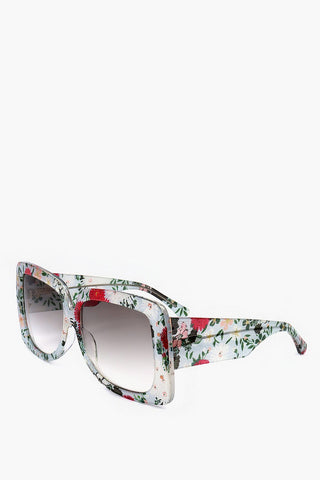 ERDEM Rectangular Sunglasses with Floral Frame