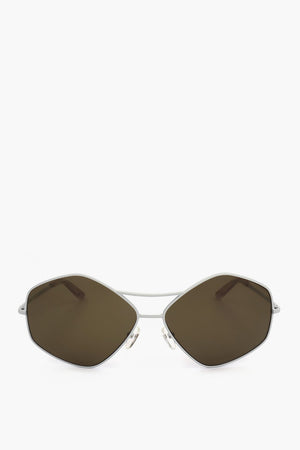 DRIES VAN NOTEN Pentagonal Sunglasses with Double Bridge