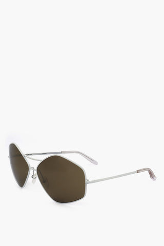 DRIES VAN NOTEN Pentagonal Sunglasses with Double Bridge