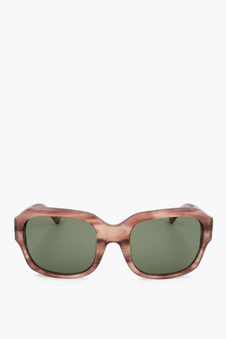 DRIES VAN NOTEN Rectangular Sunglasses with Marbled Frame