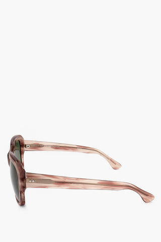 DRIES VAN NOTEN Rectangular Sunglasses with Marbled Frame