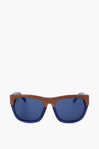 PHILLIP LIM Wayfarer Sunglasses with Wood-Effect Detail