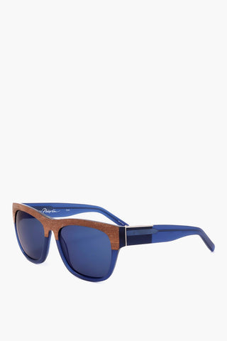 PHILLIP LIM Wayfarer Sunglasses with Wood-Effect Detail