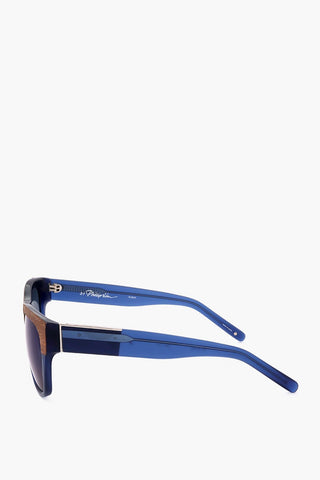 PHILLIP LIM Wayfarer Sunglasses with Wood-Effect Detail