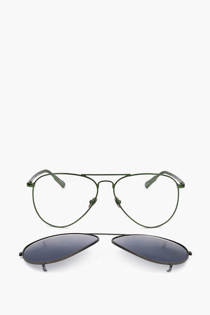 KRIS VAN ASSCHE 아비에이터 선글라스 탈착식 마스크