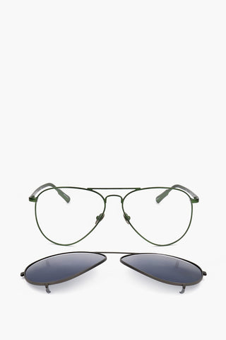 KRIS VAN ASSCHE Aviator Sunglasses with Removable Mask