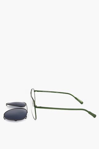 KRIS VAN ASSCHE Aviator Sunglasses with Removable Mask