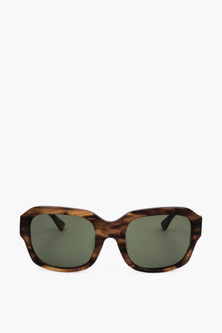 DRIES VAN NOTEN Tortoiseshell Sunglasses with Rectangular Frame