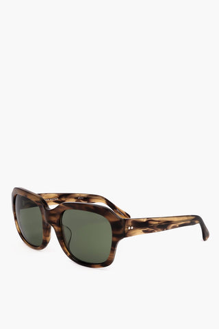 DRIES VAN NOTEN Tortoiseshell Sunglasses with Rectangular Frame