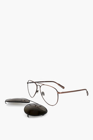 KRIS VAN ASSCHE Aviator-Sonnenbrille mit abnehmbarer Maske