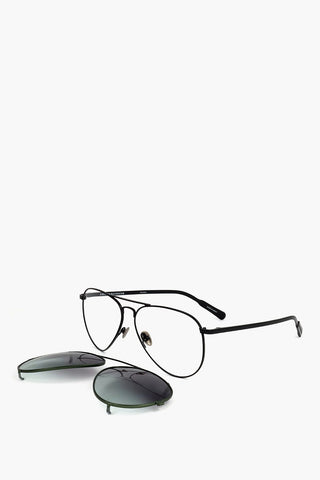 KRIS VAN ASSCHE Aviator Sunglasses with Removable Mask
