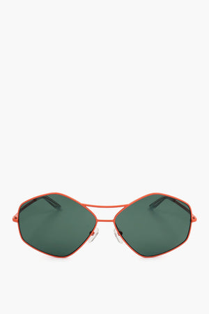 DRIES VAN NOTEN Pentagonal Sunglasses with Double Bridge