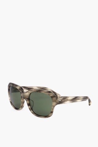 DRIES VAN NOTEN Occhiali da Sole Rectangular con Montatura Zebrata