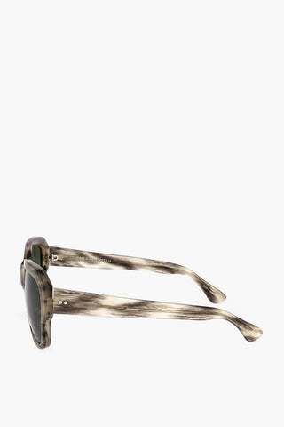 DRIES VAN NOTEN Occhiali da Sole Rectangular con Montatura Zebrata