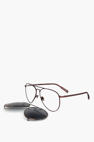 KRIS VAN ASSCHE Aviator Sunglasses with Removable Mask