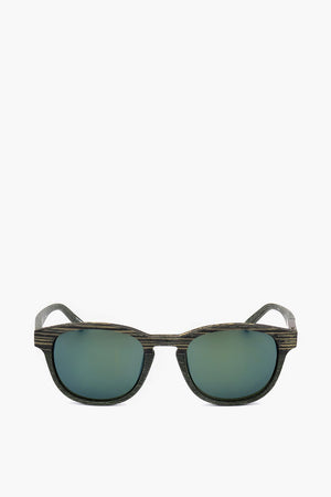 PHILLIP LIM Wayfarer Sonnenbrille mit Holzoptik-Fassung