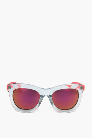 MARKUS LUPFER Transparente Sonnenbrille mit kontrastierenden Bügeln