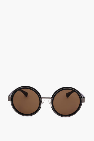 DRIES VAN NOTEN 메탈 디테일 라운드 선글라스