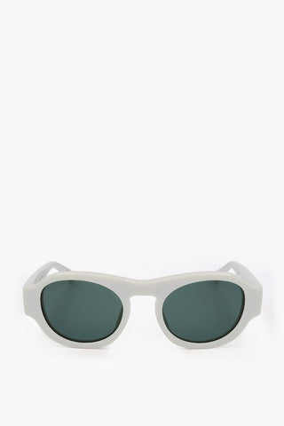 DRIES VAN NOTEN Oval Sunglasses with See-Through Frame