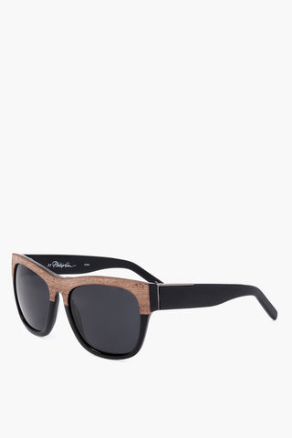 PHILLIP LIM Wayfarer Sunglasses with Wood-Effect Detail