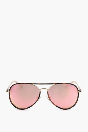 MATTHEW WILLIAMSON Aviator Sunglasses with Tortoiseshell Detail