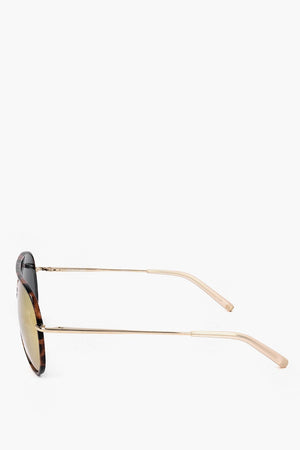 MATTHEW WILLIAMSON Aviator Sunglasses with Tortoiseshell Detail