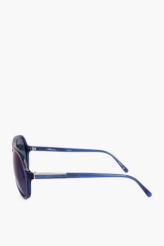 PHILLIP LIM Aviator Sunglasses with Wood-Effect Detail