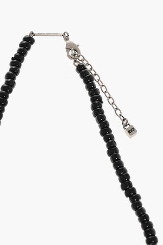 Metal Necklace with Resin Beads