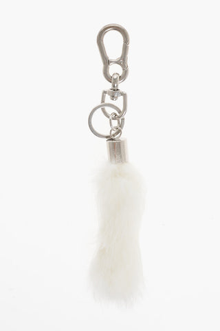 Metal Keyring with Real Fur Pendant