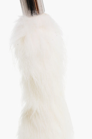 Metal Keyring with Real Fur Pendant