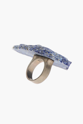 Metal Ring with Lapislazzuli Stone