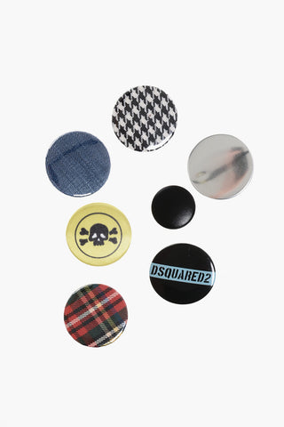 Set of 7 Multicolor Metal Pins