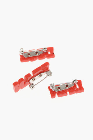 Set of 3 Solid Color 3D Logo Pins