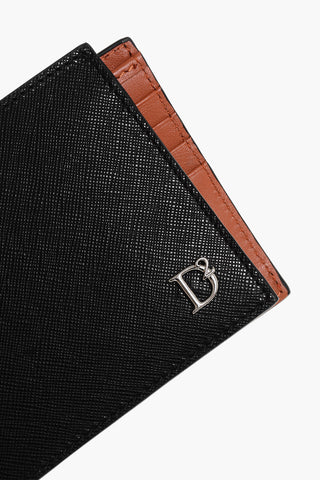 Saffiano Leather Wallet D2 STATEMENT with Silver Detail