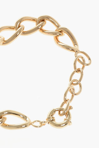 Golden Effect Metal OPEN YOUR HEART Bracelet with Charm